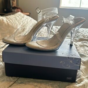 Clear heels - bodybuilding heels - posing